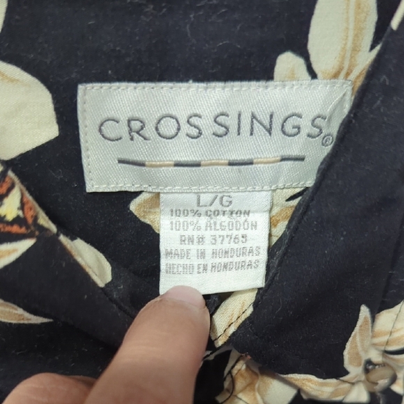 Men's Black Floral Dress Shirt - Picture 2 of 5